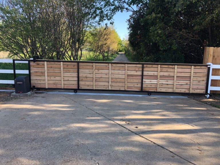 wide entry fence for car automated